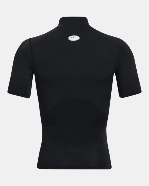 Men's HeatGear® Compression Mock Short Sleeve in Black image number 9
